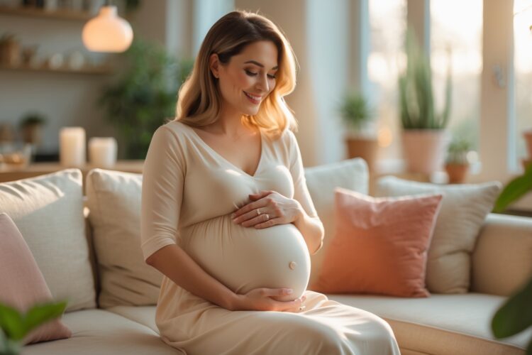 femme-enceinte-caresse-ventre-rituel-lien-bebe-avant-naissance