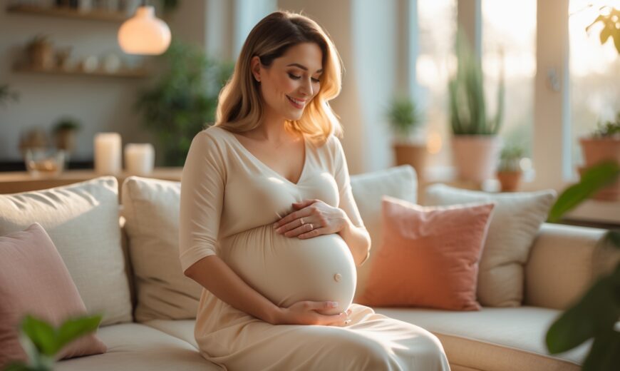 femme-enceinte-caresse-ventre-rituel-lien-bebe-avant-naissance